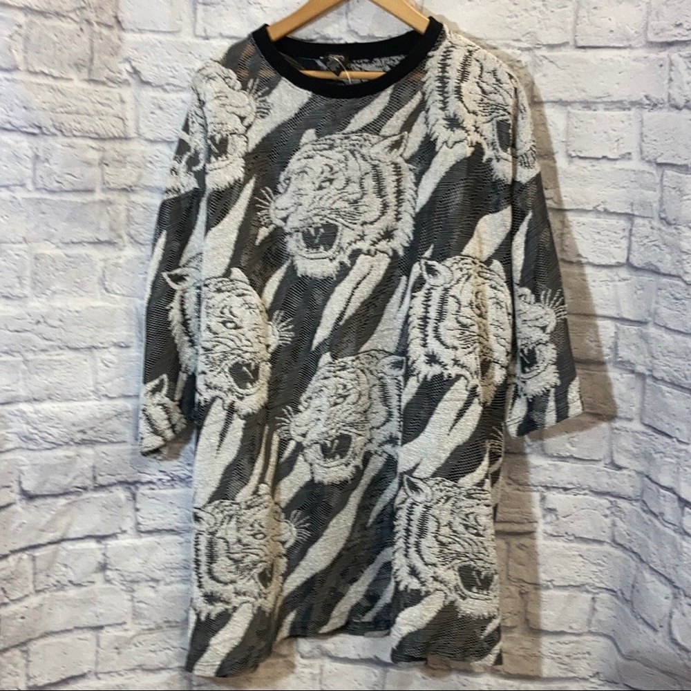 Trust USA Lion Print Shirt Mens Size5XL